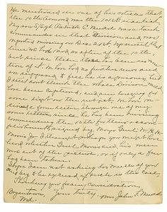 Letter to Mrs. Anthony C. McAuliffe from Mrs. John F. Mudd concerning her son, Staff Sgt. Patrick Mudd, who went misssing on