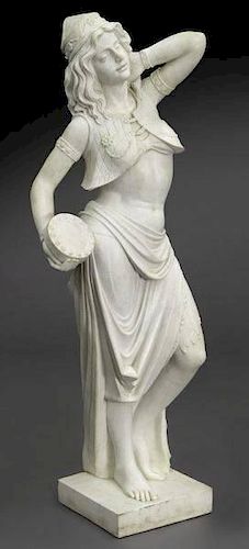 Italian Carrara marble figure of Rebecca at the