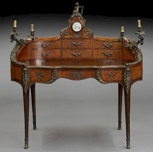 Louis XV style ormolu mounted bureau au rognon,