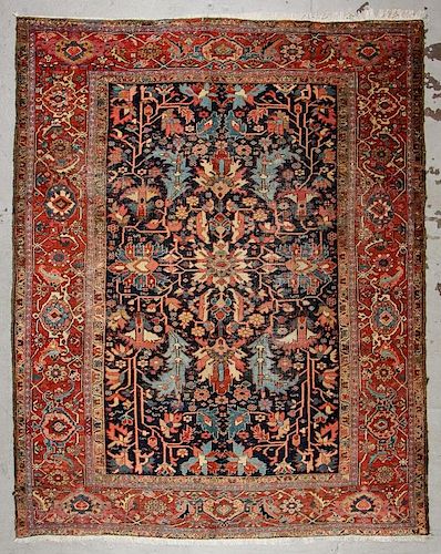 Antique Heriz Rug, Persia: 8'8'' x 11'2''