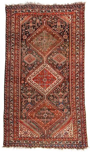 Antique Gashgai Rug, Persia: 4'8'' x 7'11''