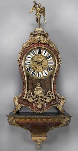 French boulle cased bracket clock with