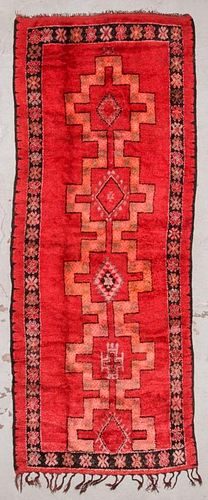 Vintage Moroccan Rug: 5'4'' x 13'9''