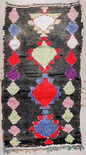 Vintage Moroccan Rug: 4'4'' x 8'0''