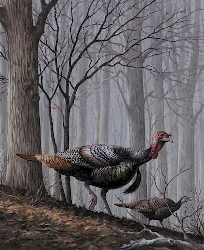 Maynard Reece (b. 1920) Turkeys