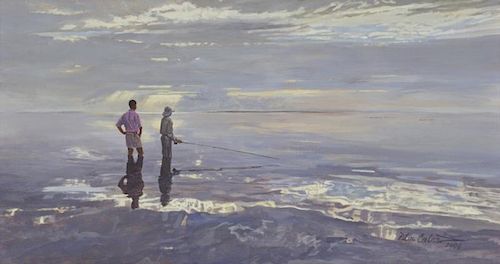 Peter Corbin (b. 1945) Waiting for the Tide
