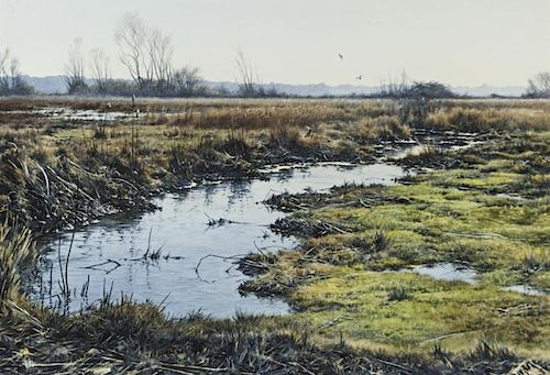 Robert Verity Clem (1933-2010) Marsh Landscape