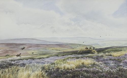 Lynne R. Moore (English, 20th Century) Grouse Hunting