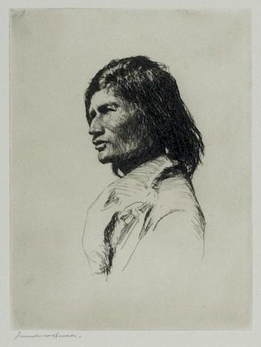 Frank W. Benson (1862-1951) Nascaupee Indian