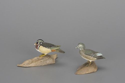 Miniature Wood Duck Pair Harold N. Gibbs (1886-1970)