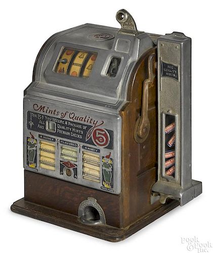 Jennings 5-cent trade stimulator slot machine