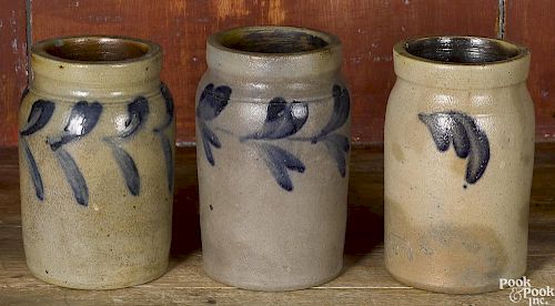 Three Philadelphia Remmey stoneware crocks