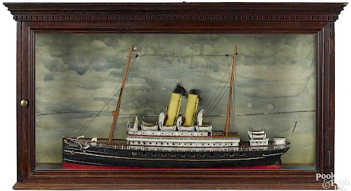 Painted ship model of the Emden, late 19th c.
