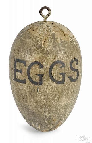 Painted Eggs trade sign, 19th c.