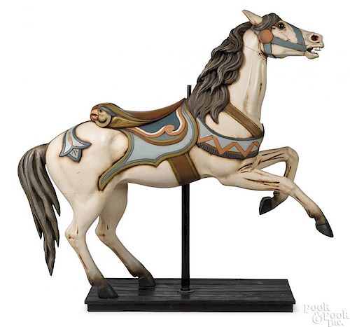 American carved and painted carousel horse