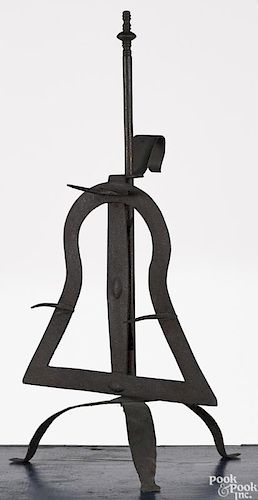 Wrought iron roaster, ca. 1800