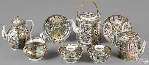 Chinese export porcelain rose medallion teawares