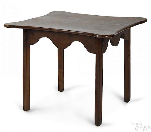 New England Chippendale cherry tavern table
