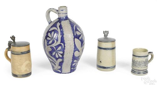 German stoneware jug, 19th c.