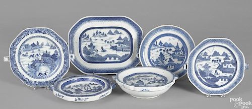 Six Chinese export porcelain Canton and Nanking
