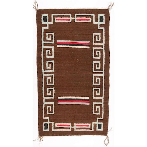 Emma White (Dine, 20th century) Navajo Double Saddle Blanket / Rug