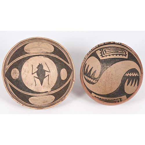 Mimbres and Gila River Pottery Bowls, From the Collection of Ronald Bainbridge, MI