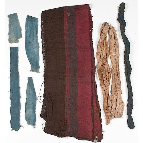 Collection of Pre-Columbian Textile Fragments, From a New York Historical Society