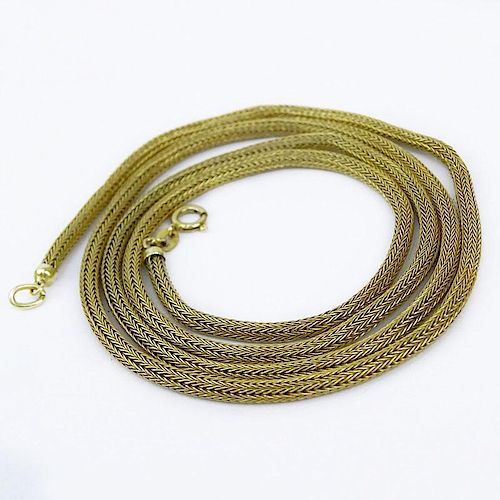 Vintage 18 Karat Yellow Gold Mesh Link Necklace