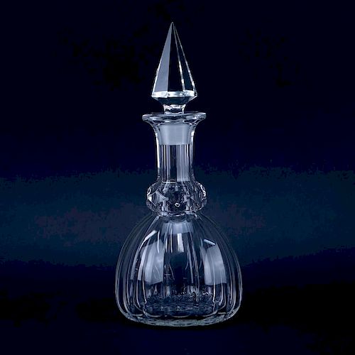 Heisey Prism Band Clear Glass Decanter