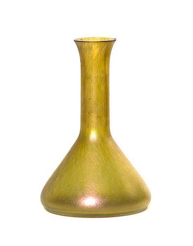 A Loetz Iridescent Glass Vase, Height 7 1/2 inches.