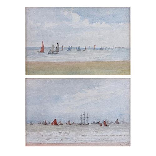 Two 19th Century American School Watercolors on Paper