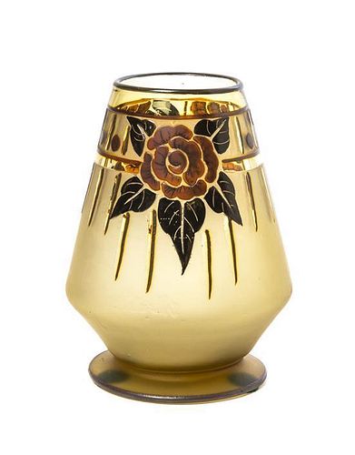 A DArgyl Glass Vase, Height 6 1/2 inches.