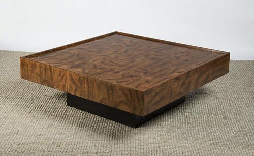 GRAIN PAINTED AND EBONIZED LOW COFFEE TABLE