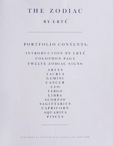 ERTE (1892-1990): THE ZODIAC