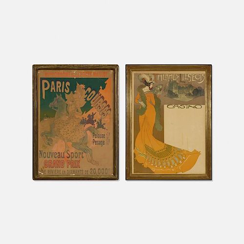 Art Nouveau, pair of posters