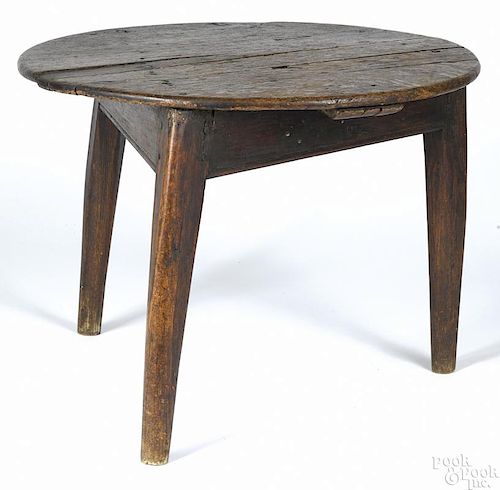 English oak low table, 18th c.