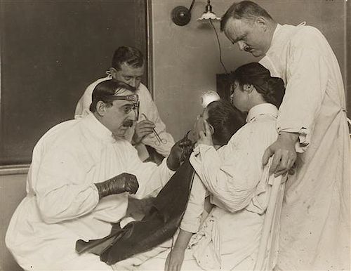 Lewis Wickes Hine, (American, 1874-1940), Operation for Tonsils in a Large Public Clinic. Some Years Ago, 1910