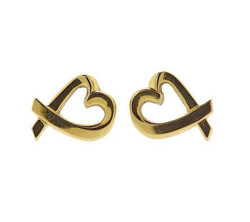 Tiffany &amp; Co Paloma Picasso  18K Gold Heart Earrings
