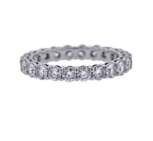 Tiffany &amp; Co. Platinum Diamond Eternity Wedding Band Ring