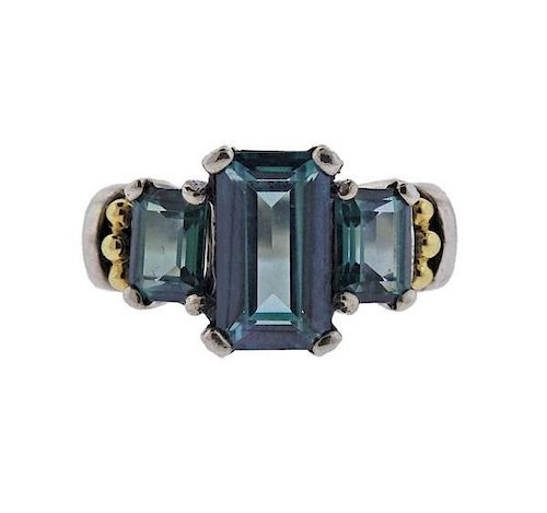 Lagos Caviar 18k Gold Silver Gemstone Ring