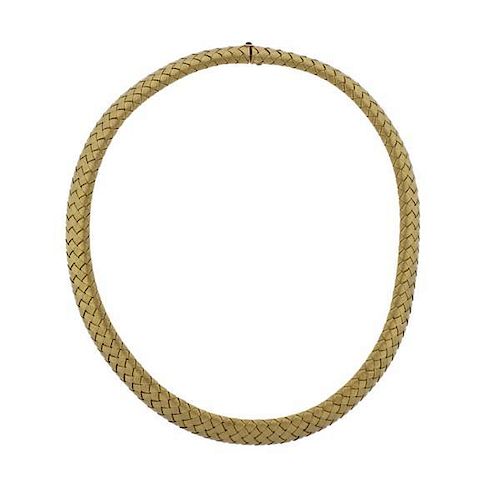 Roberto Coin 18k Gold Sapphire Woven Necklace