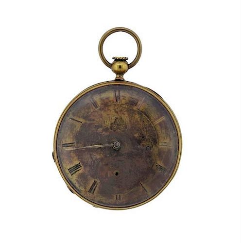 Antique 14k Gold Filled Key Wind Pocket Watch