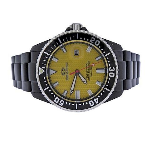 Seapro Professional Steel Yellow Dial Automatic Watch