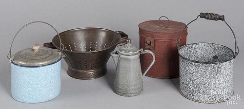 Two graniteware pails
