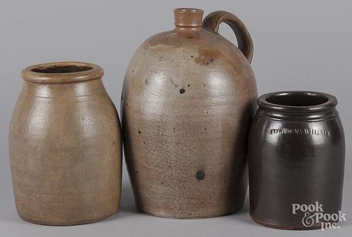 Stoneware jug, 19th c.