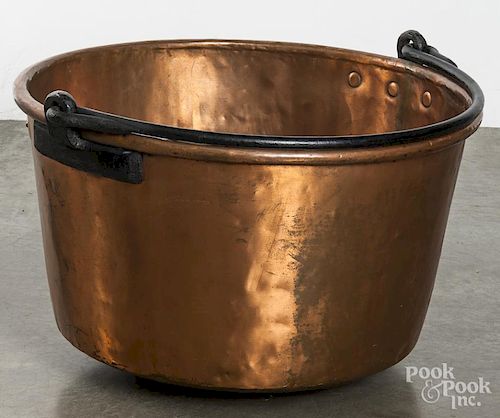 Copper apple butter kettle, 19th c.