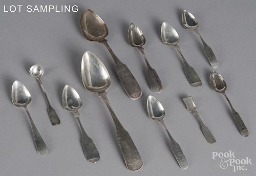 Collection of coin silver spoons