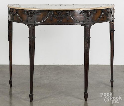 George III style marble top pier table