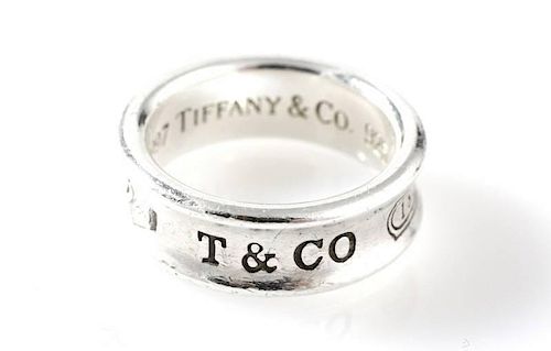 Tiffany & Co. Sterling Silver 1837 Concave Ring