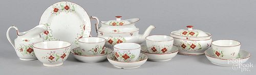 Pearlware tea service, 19th c., thirteen pcs.